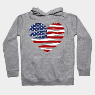 American Flag Heart Shirt, USA Flag Heart Shirt, American Flag Woman T-shirt, Heart USA Flag Distressed, USA Women Shirt Hoodie